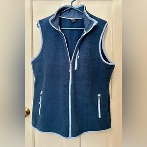 Eddie Bauer MEDIUM BLUE Womens Fleece Vest Sz XL PREOWNED
